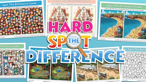 Hard Spot The Difference Games - World of Printables