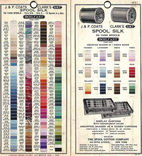 Coats American Thread Color Chart