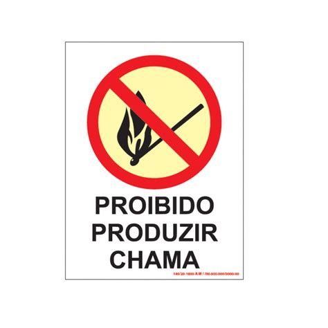 Placa de Proibição Sinalização Fotoluminescente Tipo Proibido