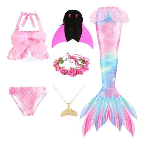 Colas De Sirena Para Niñas Para Nadar Y Bañarse En Bikini Cuotas sin interés