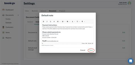 How To Add Bank Details As Notes On Invoices Bookipi Web App