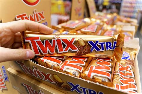 Tyumen Russia January 26 2023 Twix Candy Bars Xtra Illustrative