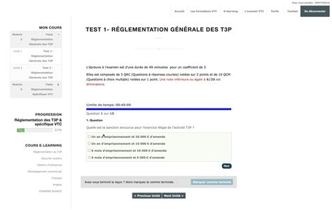 Test R Glementation T P Chaban Formation Vtc Institut Chaban