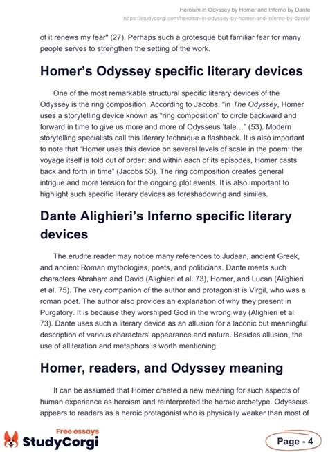 Heroism In Odyssey By Homer And Inferno By Dante Free Essay Example