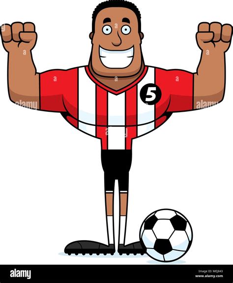 A Cartoon Soccer Player Smiling Stock Vector Image And Art Alamy