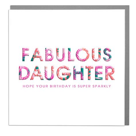 Fabulous Daughter Birthday Card Etsy