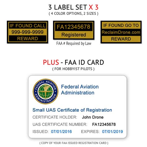 Faa Drone Registration Id Card Recreational Or Part Off