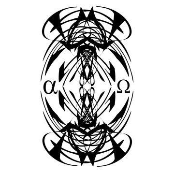 alpha symbol tattoo