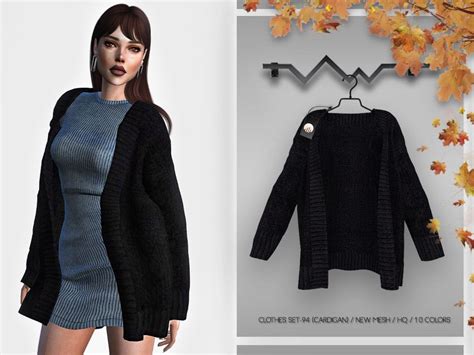 Busra Tr S Clothes Set Cardigan Bd Sims Sims Dresses