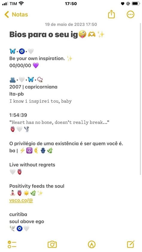 Ideias De Bio Para Instagram Copiar E Colar - Perfil tik tok ideias bio | Tipos de nomes para colocar no instagram ...