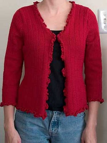 Ravelry 01 Ruffled Edge Cardigan Pattern By Debbie Bliss