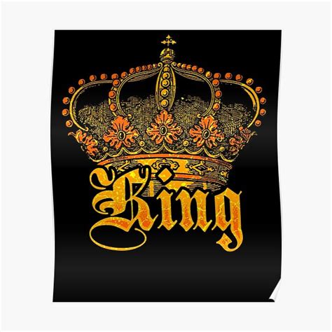 King Crown Poster For Sale By Mila1946 Redbubble