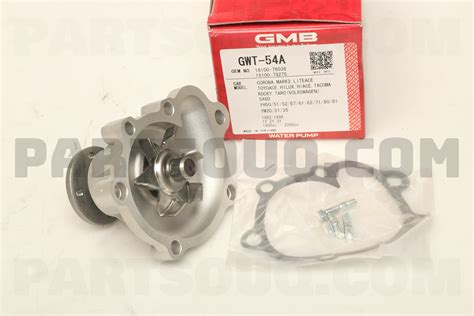 Pump Assy Engine Water Toyota Parts Partsouq