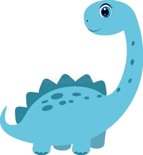 Cute Dinosaur Illustration, Cartoon Vector for Baby Print Stock Vector ...