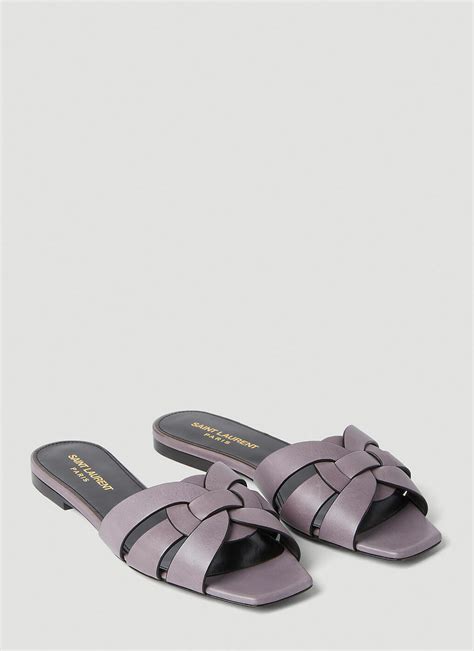 Saint Laurent Nu Pieds Sandals In Purple Saint Laurent