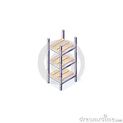 Isometric Warehouse Equipment Rack Pallets And Shelf D Pallets