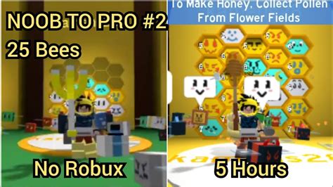 Noob To Pro Got Bees In Hours Bee Swarm Simulator Youtube