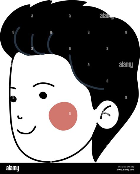 blushing man face stock vector image art alamy