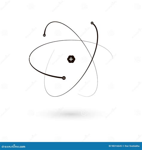 Structure De L atome Icône D atome Illustration de Vecteur