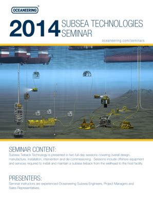 Fillable Online Subsea Technologies Seminar Oceaneering Fax Email