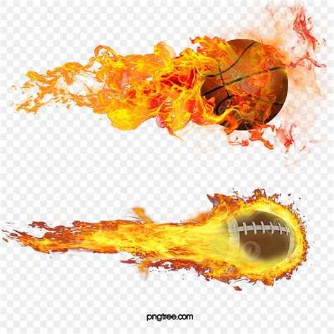 Rugby Ball Png Transparent Burning Sport Ball Basketball Rugby Flame