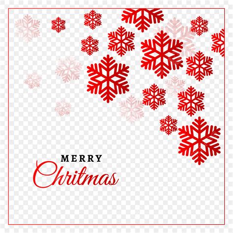 Merry Christmas Snowflakes Vector Hd PNG Images, Merry Christmas Design With Red Snowflakes ...