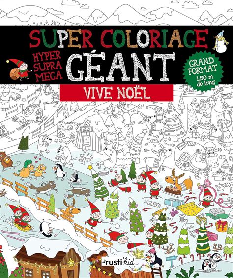 Super coloriage géant Vive Noël Poster grand format à colorier 1