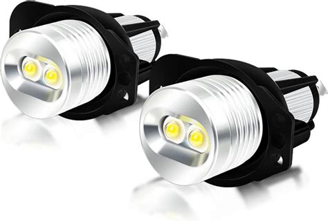 Amazon Cueclue Pack 2 Car Led Angel Eyes Marker Lights 6000K