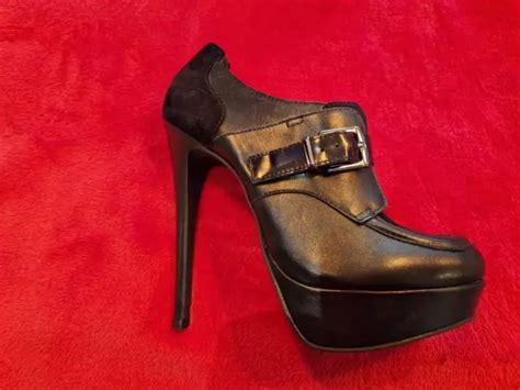 LADIES GIRLS SHOES Size 6 CARVELA Black Platform Very High Heels BN ...