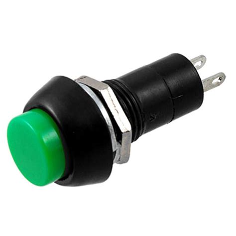 SWITCH PULSADOR N O 12MM TAPA VERDE Tettsa Tienda