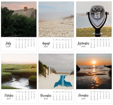 2024 Calendar Of Cape Cod Beaches And Places In 5x7 Size Loose Leaf