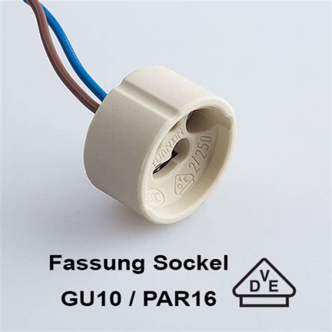 GU10 Fassung Sockel Hochvolt Keramik 190 230V ideal für LED mit 13 c