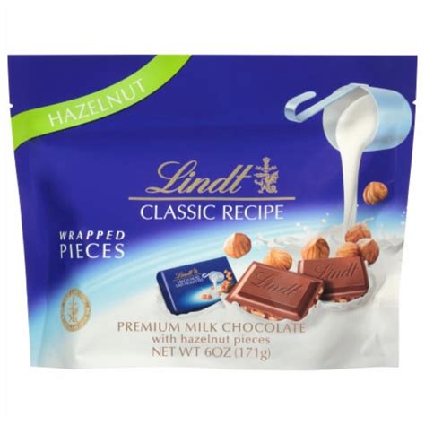 Lindt Classic Recipe Hazelnut Premium Milk Chocolate Wrapped Pieces 6 Oz Kroger