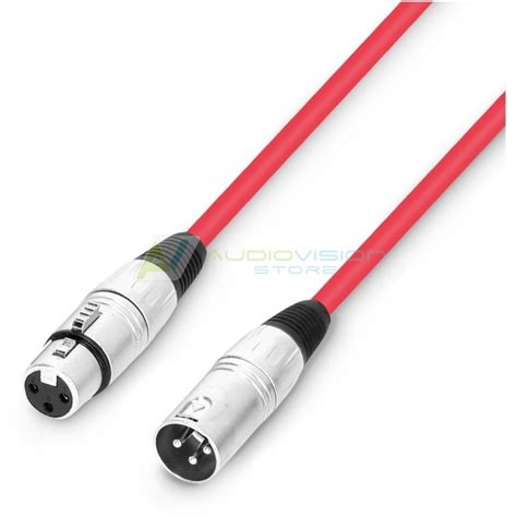 Adam Hall Cables 3 STAR MMF 0100 RED Microphone Cable XLR Female X