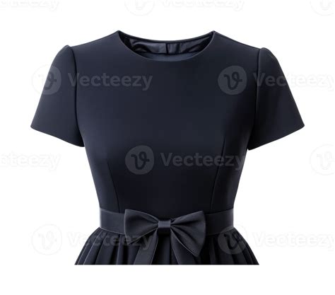 Elegant black dress with bow design for formal evening wear 57902576 PNG