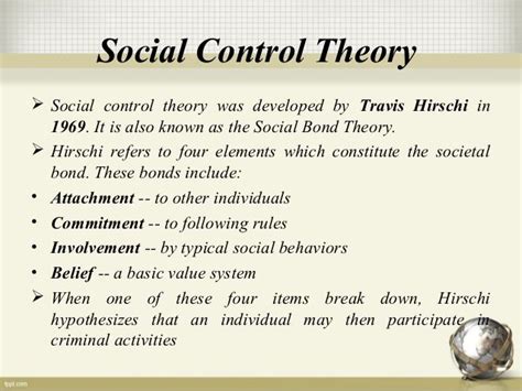 Social Control Theory Diagram The Social Bond A Practical W