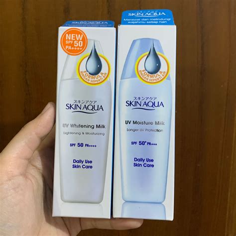 Skin Aqua Uv Whitening Milk Moisture Milk Spf Pa Kesehatan