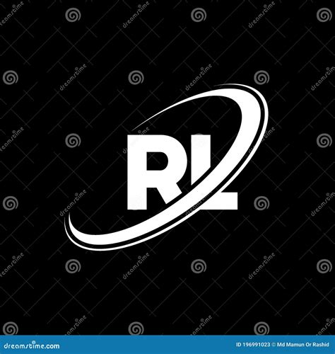 Diseño Del Logotipo De La Carta RL R L Letra Inicial Círculo Ligado a