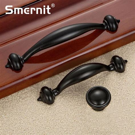 Kitchen Cabinet Handles And Knobs Black Door Handle Wardrobe Drawer Pulls Door Knobs Furniture