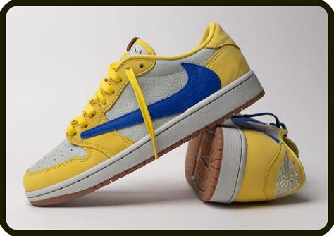 DETAILED LOOK: Travis Scott x Air Jordan 1 Low OG 'Canary' – DRIP DROPS