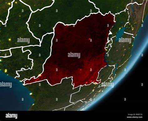 Democratic Republic of Congo as seen from Earth’s orbit on planet Earth ...