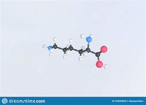 Lysine Molecule Structure Royalty Free Stock Image 53033722