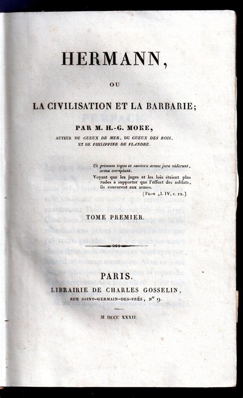 Hermann Ou La Civilisation Et La Barbarie Complet Des Volumes By