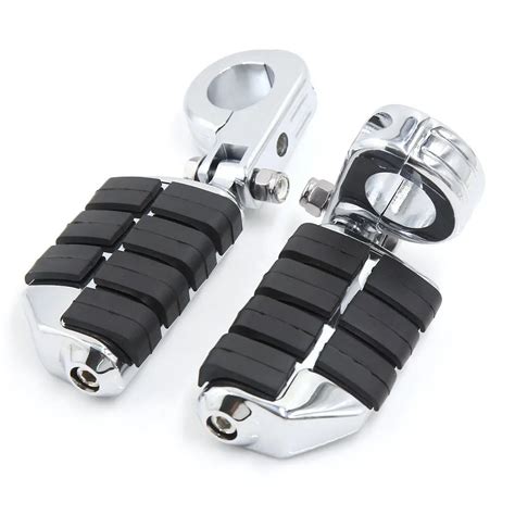 Motorcycle Chrome 38mm 1 1 2 Engine Guard Highway Crash Bar Foot Pegs