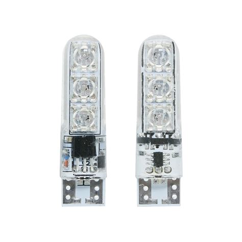 2 Stuks Strobe Rgb Led T10 W5W 194 168 Auto Signaa Grandado