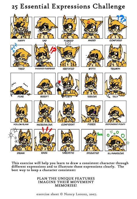 25 Essential Expressions Challenge By Xxg0ld3nf0xyxx On Deviantart