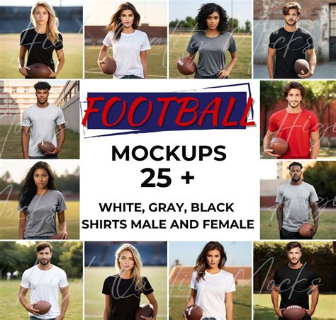 Football Shirt Mockup, Football T-shirt Mockup, Clothing Mockup Pack ...