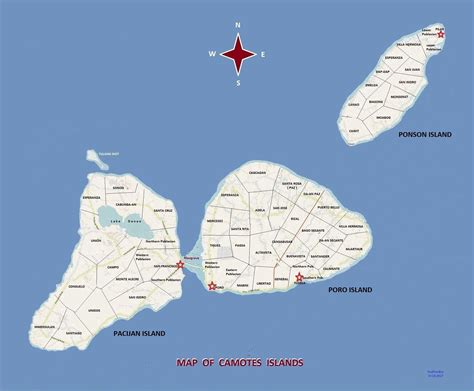 Map of Camotes islands [2188x1808][OC] -Camotes islands are group of ...