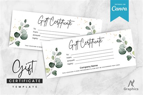 Floral Gift Certificate Template Graphic by AN Graphics · Creative Fabrica