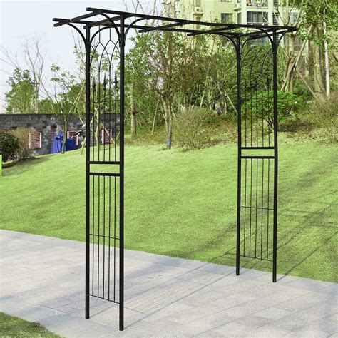 Outdoor Garden Steel Rose Arch Pergola Trellis Climbing Plants Support